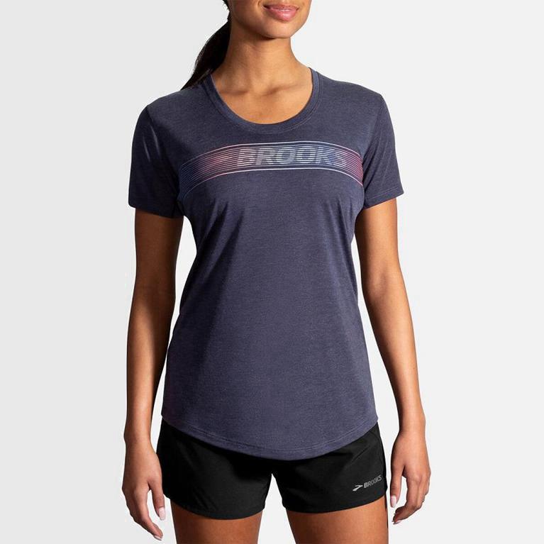 Regata De Corrida Brooks Distance Graphic Feminino Brasil - Cinzentas (47960ARPL)